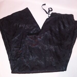 Victoria Secret Sleepwear Pajama Bottom Pants XL Black Dragon Print Pockets New